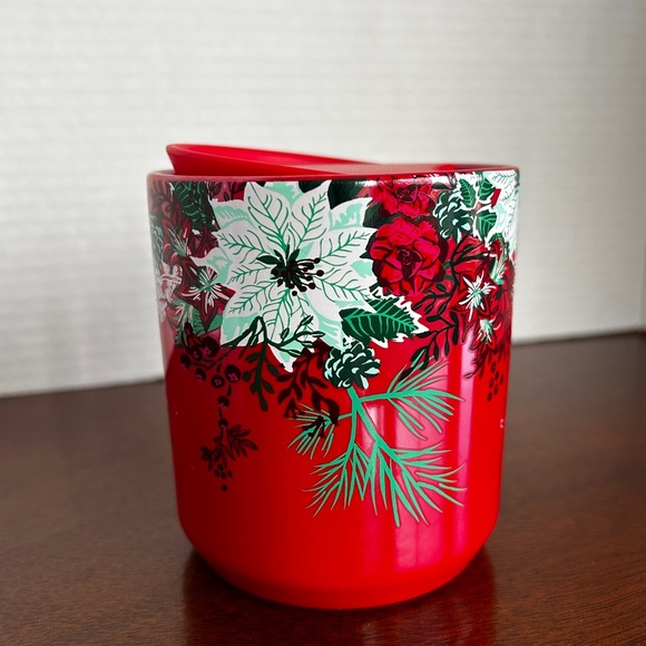 2022 Starbucks 8 oz. Red Ceramic Christmas Holiday Travel Mug - Picture 2 of 8